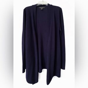 89th & Madison Open-Front Navy Blue Cardigan Sweater size M